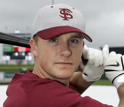 <b>Jack Rye</b> of the Florida State Seminoles during a rain delay at Bright House ... - 357FEB25045_Florida_State_Seminoles_Baseball_Headshots