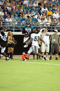 KRT SPORTS STORY SLUGGED: EAGLES-JAGUARS KRT PHOTO BY VICKI  VALERIO/PHILADELPHIA INQUIRER (October 6) JACKSONVILLE, FL --  Jacksonville's Fred Taylor is wrapped up by Philadelphia defenders in the  first half Sunday, October 6