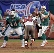 New York Giants Vs. Tampa Bay Buccaneers. NFL Game. American Football  League Match. Silhouette Of Professional Player Celebrate Touch Down.  Screen In Background. Stock Photo, Picture and Royalty Free Image. Image  153546111.