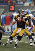 27 September 2009: Tennessee Titans #5 quarterback Kerry Collins with a  pass. The New York Jets defeated the Tennessee Titans 24-17 at Giants  Stadium in Rutherford, New Jersey. In honor of AFL