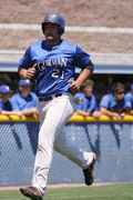 2012 JUN 05: Joey Gallo of the Bishop Gorman High School Gaels (Las Vegas,  NV), swings at a pitch during a high school baseball playoff game May 11,  2012, between Durango High