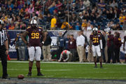 Minnesota defensive end Ra'Shede Hageman (99) runs during a NCAA