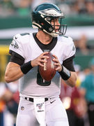 New York Jets quarterback Davis Webb (5) in action during a preseason NFL  football game against the Philadelphia Eagles Thursday, Aug. 29, 2019, in  East Rutherford, N.J. (AP Photo/Matt Rourke Stock Photo - Alamy