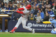 MILWAUKEE, WI - APRIL 07: St. Louis Cardinals second baseman Brendan Donovan  (33) catches a ball during a game between the Milwaukee Brewers and the St.  Louis Cardinals at American Family Field