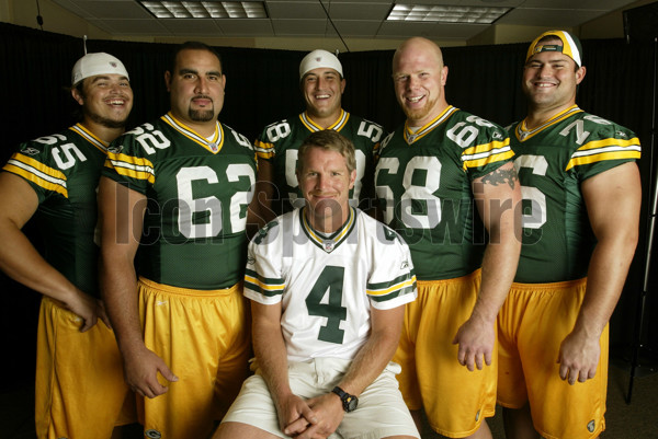 Mark Tauscher, Marco Rivera, Mile Flanagan, Mike Wahle, Chad Clifton and  Brett Favre, of course.