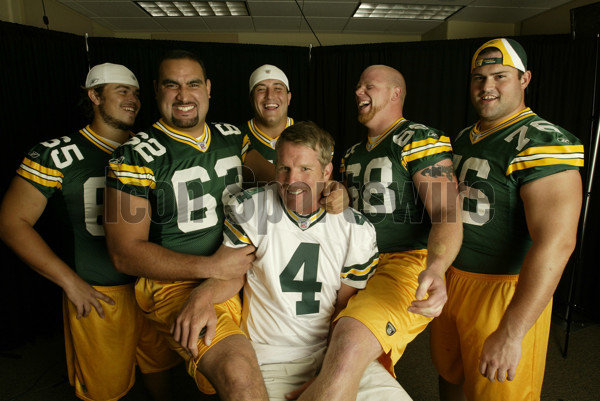 Mark Tauscher, Marco Rivera, Mile Flanagan, Mike Wahle, Chad Clifton and  Brett Favre, of course.