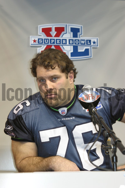 Super Bowl XL Media Day, Portrait of Seattle Seahawks Lofa Tatupu