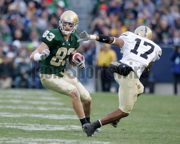 Jeff Samardzija  Irish football, Notre dame fighting irish