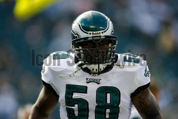 Philadelphia Eagles linebacker Stuart Bradley #55 during a