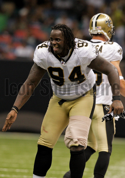 New Orleans Saints defensive end Charles Grant (94) takes his