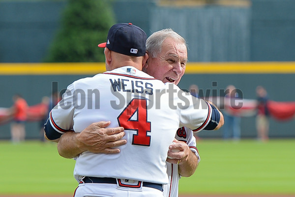 Atlanta Braves coach Walt Weiss (4) is photographed at the