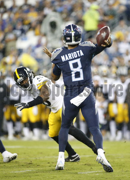 IMAGE DISTRIBUTED FOR MARRIOTT - NFL stars Marcus Mariota and