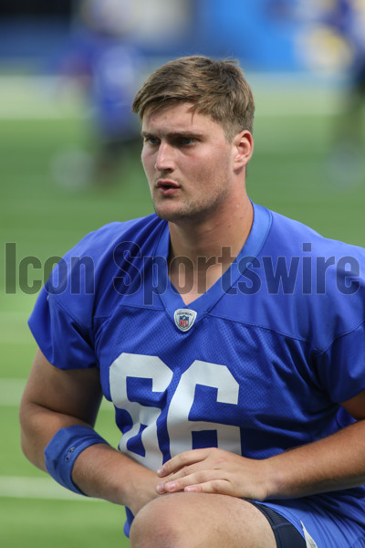 Los Angeles Rams offensive tackle Max Pircher (66) and