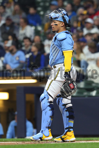 MILWAUKEE, WI - APRIL 07: Home Plate umpire Adam Hamari (78) calls a pitch  clock violation during a game between the Milwaukee Brewers and the St.  Louis Cardinals at American Family Field